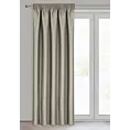 Zasłona ciemnobeżowa przeplatana błyszczącą nicią zaciemniająca 140x270 taśma SELINA Eurofirany