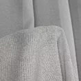 Firana szyta na przelotkach jasnoszara z drobnej siateczki, wykończona obciążnikiem
