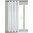 Firana biała z subtelnym wzorem delikatnej kratki 140x270 cm przelotka TINA Eurofirany