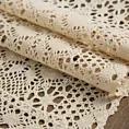 Bieżnik na stół 40x140 cm jasnobeżowy ażurowy MARY w stylu boho Eurofirany