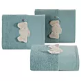 Ręcznik kąpielowy dziecięcy 50x90 cm bawełniany kolor niebieski z aplikacją słonika 480 g/m2 BABY 59 Eurofirany
