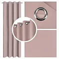 Zasłona różowa z tkaniny welurowej 420x260 cm przelotka - Dora Eurofirany
