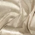 Zasłona jasnobeżowo, złota zdobiona błyszczącym przecieranym wzorem z welwetu 140x250 cm przelotka RENIA  Eurofirany