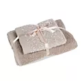 Zestaw ręczników bawełnianych na prezent 2 szt kolor jasnobeżowy,beżowy z efektym bukli 550 g/m2 TAMINA Eurofiarny