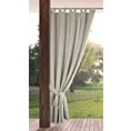 Zasłona beżowa z wodoodpornej tkaniny idealna do ogrodu i na taras 155x240 cm szelki/rzep GARDEN Eurofirany