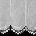 Tkanina firanowa zazdrostka z etaminy zdobiona ażurowym haftem Eurofirany