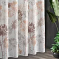 Tkanina firanowa matowy batyst, z malarskim kwiatowym nadrukiem, półtransparentny,Eurofirany