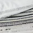 Pościel 140x200 cm z mikrowłókna kolor biały, grafitowy z motywem pasów design 91 Eurofirany