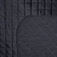 Narzuta welwetowa czarna 220x240 cm pikowana metodą hot press w geometryczny wzór LUIZ 5 DESIGN 91 Eurofirany