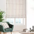 Roleta rzymska naturalno beżowa z tkaniny w pasy