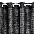 Zasłona czarna zdobiona moherową nicią i subtelnymi falbanami 135x250 przelotka TIFFANY Eva Minge Eurofirany