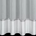 Tkanina firanowa z efektem deszczyku wykończona gładkim ozdobnym pasem Eurofirany