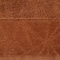 Ręcznik kąpielowy 70x140 cm bawełniany kolor ceglasty zdobiony wzorem geometrycznym CLEO Eurofirany