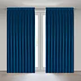 Zasłona granatowa z welwetowej tkaniny 125x270 cm system flex - MELANIE Eurofirany