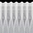 Firana biało, srebrna zdobiona nadrukiem marmurka 140x270 cm taśma MELIA Eurofirany