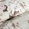 Pościel 160x200 cm z satyny bawełnianej kolor beżowy, jasnobrązowy z kwiatowym wzorem SPRING 45 Eurofirany