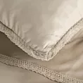 Pościel 160x200 cm z satyny bawełnianej kolor beżowy zdobiona elegancką koronką RETRO 5 Eurofirany