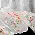 Tkanina firanowa zazdrostka zdobiona haftem polnych kwiatów Eurofirany