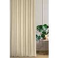 Zasłona szyta na taśmie 5 cm kremowa z jednokolorowej gładkiej tkaniny