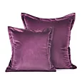 Poszewka na poduszkę 45x45 cm welwetowa z ozdobnymi brzegami ciemnofioletowa RIA DIVA LINE Eurofirany