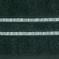 Ręcznik do rąk 30x50 cm bawełniany kolor ciemnozielony w kontrastujące pasy 500 g/m2 DINA Eurofirany