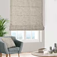 Roleta rzymska beżowa z tkaniny z wzorem przetykanym błyszczącą nicią