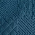 Narzuta granatowa 220x240 cm z patchworkowym motywem wytłaczanym techniką hot press BONI 5 DESIGN 91 Eurofirany