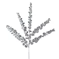 Srebrna gałązka dekoracyjna z drobnymi listkami  68 cm Eurofirany