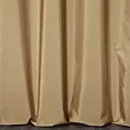 Zasłona szyta na taśmie fala ciemnobeżowa z gładkiej tkaniny z delikatnym połyskiem