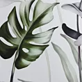 Bieżnik na stół 85x85 cm welwetowy ELLEN zdobiony nadrukiem liści monstery DESIGN 92
