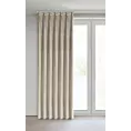 Zasłona beżowa z welwetowej tkaniny 80x270 cm system flex - MELANIE Eurofirany