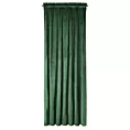 Zasłona ciemnozielona z tkaniny welwetowej 140x270 cm taśma ROSA Design 91 Eurofirany