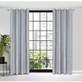 Zasłona szara z melanżowej tkaniny w stylu eko 140x250 xm przelotka MEGAN Eurofirany