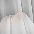 Firana szyta na przelotkach biała z gładkiej i delikatnej tkaniny typu KREPA, wykończona obciążnikiem