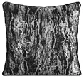 Poszewka na poduszkę 45x45 cm z przecieranym błyszczącym nadrukiem czarno, srebrna ELISE Eurofirany