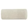 Ręcznik kąpielowy 70x140 cm bawełniany kolor beżowy zdobiony błyszczącą bordiurą 500 g/m2 LARI Eurofirany