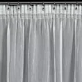 Firana biała z etaminy zdobiona lśniącymi drobnymi paseczkami 140x280 cm taśma ALEXI Eurofirany