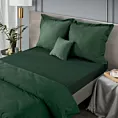 Prześcieradło gładkie z gumką 140x200 cm z satyny bawełnianej kolor ciemnozielony 125 g/m2 NOVA 3 Eurofirany