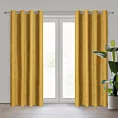 Zasłona musztardowa z tkaniny welurowej 420x260 cm przelotka - Dora Eurofirany