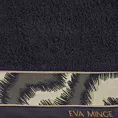 Ręcznik do rąk 30x50 cm bawełniany kolor czarny,beżowy z designerską bordiurą 500 g/m2 EVA 24 Eva Minge Eurofirany