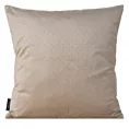 Poszewka na poduszkę 45x45 cm welwetowa zdobiona diamencikami beżowa ARIADNA Eurofirany