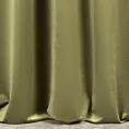 Zasłona szyta na taśmie fala ENYA ciemnooliwkowa z miękkiej półmatowej tkaniny welwetowej