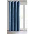 Zasłona granatowa z matowego welwetu 140x250 cm przelotka MELANIE Eurofirany