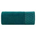 Ręcznik kąpielowy 50x90 cm bawełniany kolor ciemnoturkusowy zdobiony wzorem geometrycznym 500 g/m2 LAYLA Eurofirany