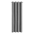 Zasłona szara z tkaniny welurowej 420x260 cm przelotka - Dora Eurofirany