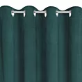 Zasłona ciemnozielona z welwetu zdobiona trzema subtelnymi falbanami 140x250 cm przelotka MEGI Eurofirany