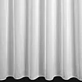 Firana szyta na taśmie 5 cm naturalna z matowej tkaniny o strukturze markizety, z efektem deszczyku, wykończona obciążnikiem