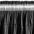 Zasłona czarna zdobiona falbanami z welwetu 140x270 cm taśma AURA Eurofirany