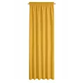 Zasłona musztardowa z matowej gładkiej tkaniny 140x270 cm taśma RITA Eurofirany