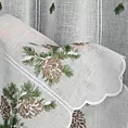 Tkanina firanowa zazdrostka zdobiona świątecznym haftem z zimowym akcentem Eurofirany